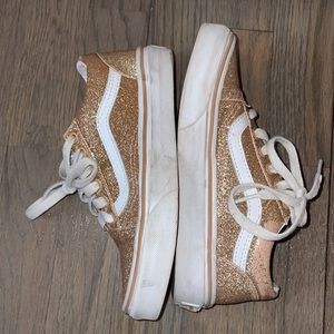 Gold glitter vans